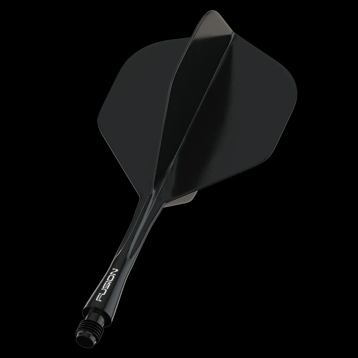 Winmau Fusion Integrated Flight & Shaft Solid Black Intermediate