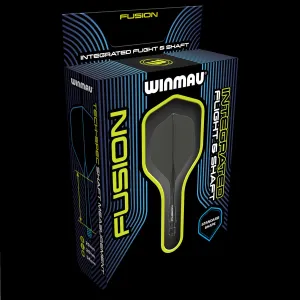 Winmau Fusion Integrated Flight & Shaft Solid Black Intermediate