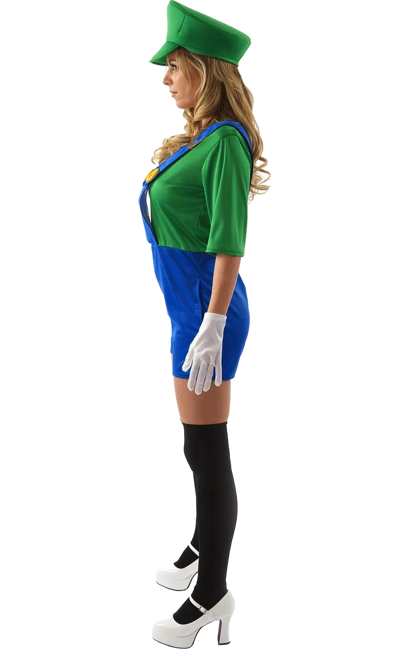 Womens Luigi Super Mario Costume