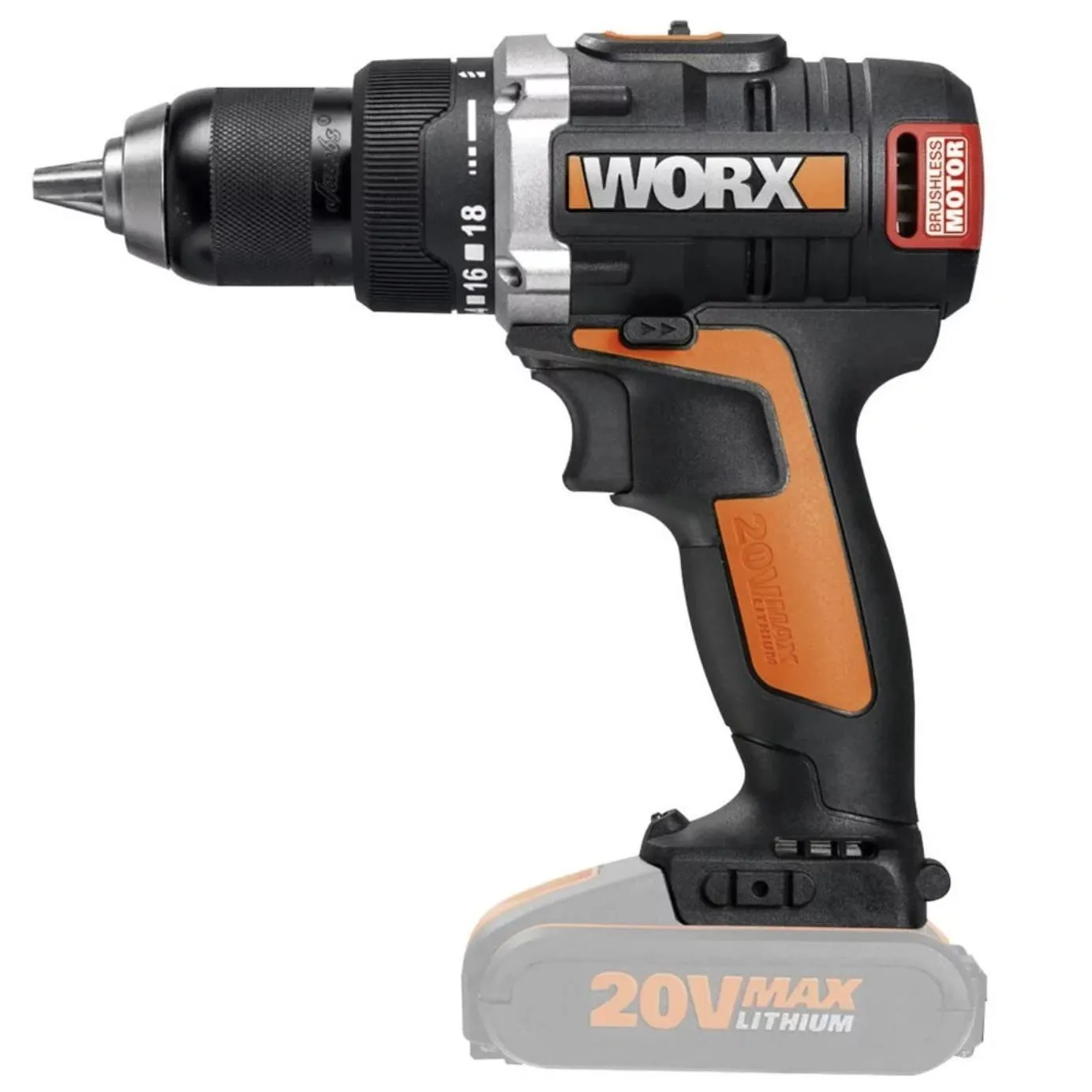 Worx cordless drill / driver brushless 20V بدون بطاريه او شاحن