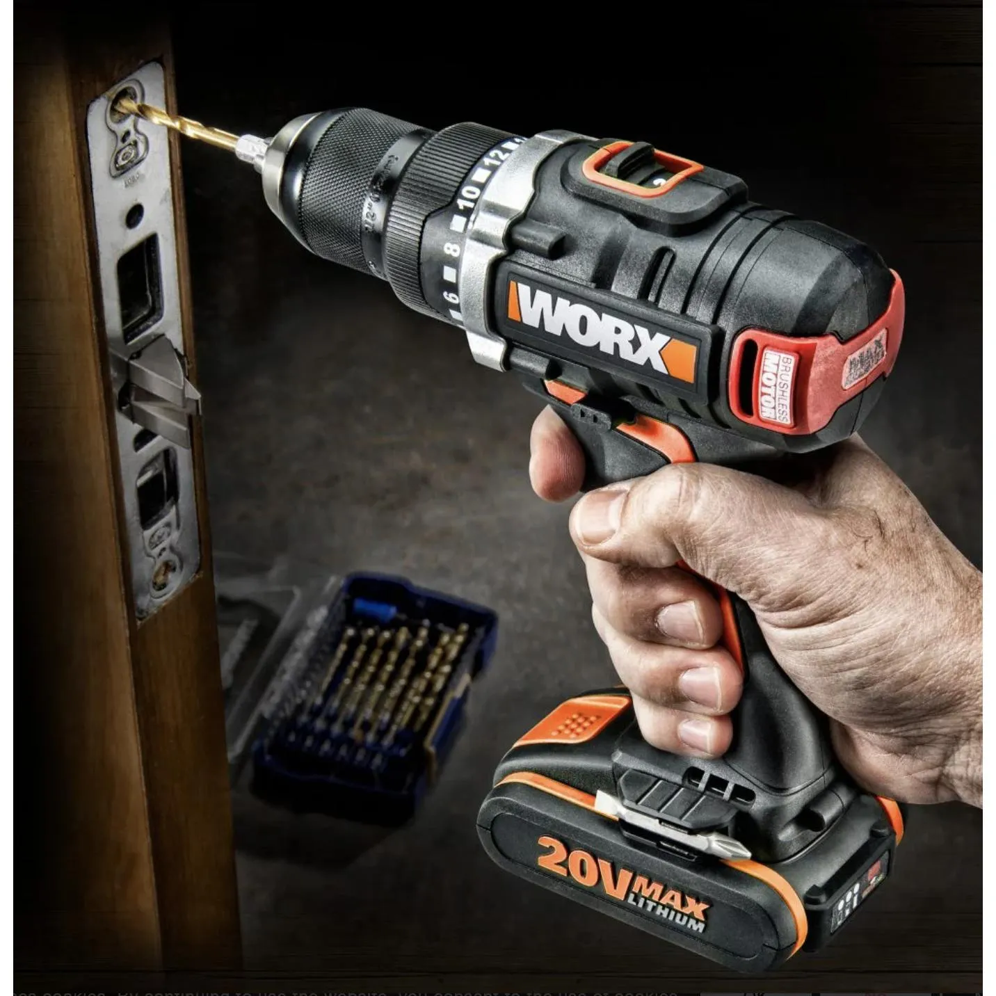 Worx cordless drill / driver brushless 20V بدون بطاريه او شاحن