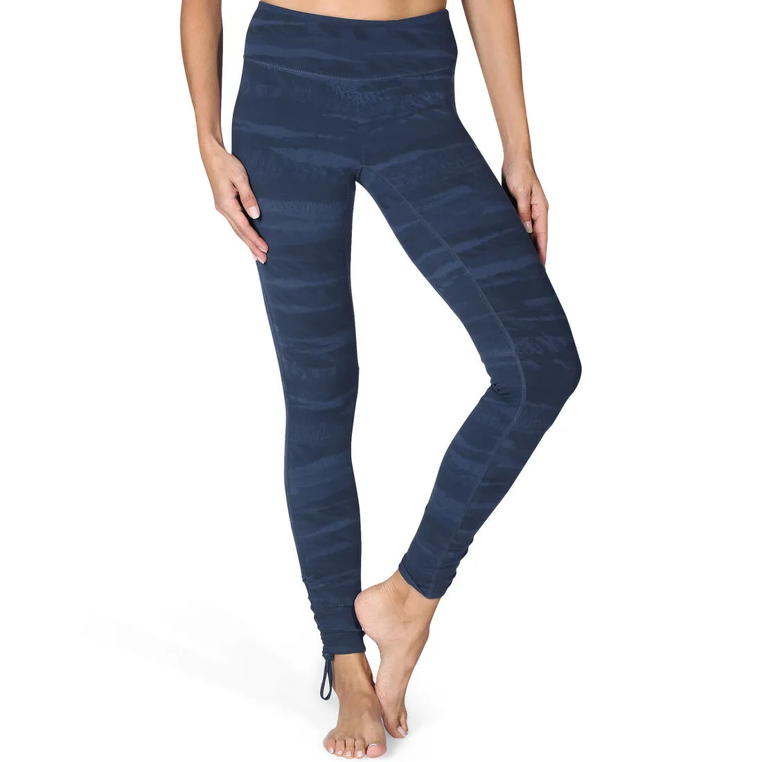 Yoga  Women's Slim-Fit Leggings - Printed Dark Blue