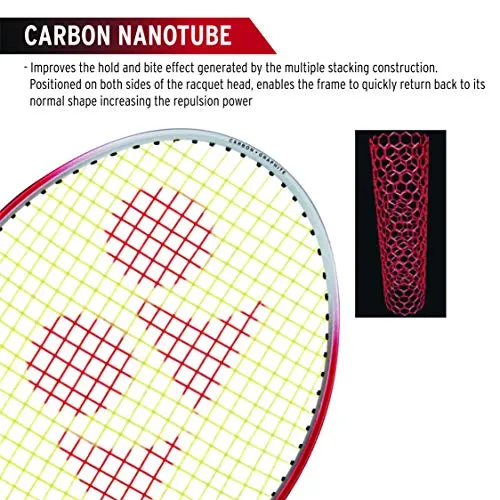 Yonex Carbonex 8000 Plus Graphite Badminton Racquet with free Full Cover & Yonex Etech 902 Pack of 5 Badminton Grips
