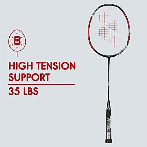 YONEX Voltric 0.7 DG Slim Tri Voltage System Graphite Badminton Racquet (Navy Blue , 35 Lbs Tension, Slim Shaft)