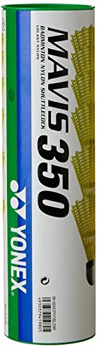 YONEX VOLTRIC 0.7DG Badminton Racquet (Navy Blue, Graphite, 35 lbs. Tension) & Mavis 350 Green Cap Nylon Shuttlecock (Yellow)